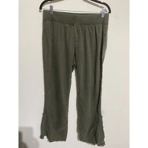 Boho XCVI Wearables Olive Green Capris with Fringe Accents
